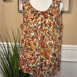NEW 🌺 Talbots Multicolor Floral Sleeveless Top